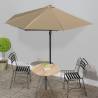 Balcony Parasol with Aluminium Pole Taupe 300x155 cm Half Colour taupe Quantity in Package 1 