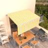 Manual Retractable Awning with Blind 3.5x2.5m Yellow&White Colour yellow and white Size 3.5 x 2.5 m Quantity in Package 1 