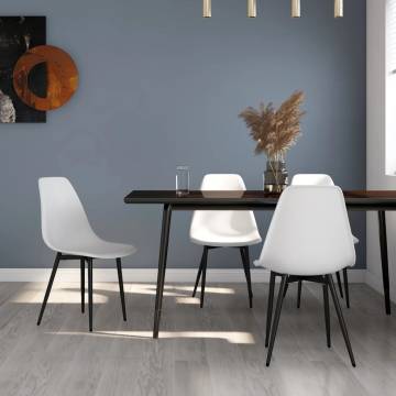 Stylish White PP Dining Chairs - Set of 4 | HipoMarket