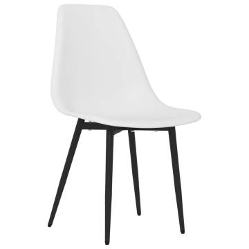 Stylish White PP Dining Chairs - Set of 4 | HipoMarket