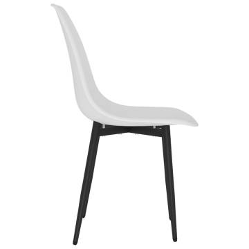 Stylish White PP Dining Chairs - Set of 4 | HipoMarket