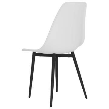 Stylish White PP Dining Chairs - Set of 4 | HipoMarket