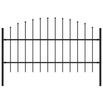 Premium Garden Fence with Spear Top Steel - 1.7m Length