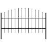 Garden Fence with Spear Top Steel Quantity in Package 1 Length 1.7 m Height 75-100 cm 