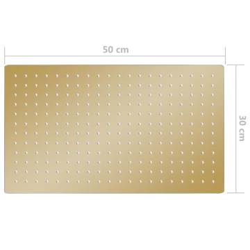 Rain Shower Head Stainless Steel 50x30 cm Rectangular Gold