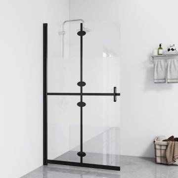 Foldable Walk-In Shower Wall | ESG Glass 100x190 cm