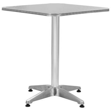 Stylish Silver Garden Table 60x60x70 cm Aluminium - HipoMarket