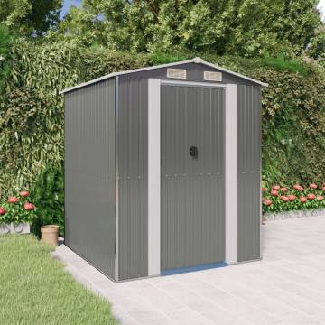 Light Grey Garden Shed | Galvanised Steel Storage Solution