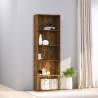 5-Tier Book Cabinet Smoked Oak 60x30x189 cm Engineered Wood Colour smoked oak Size 60 x 30 x 189 cm Quantity in Package 1 