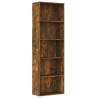 5-Tier Book Cabinet in Smoked Oak | Stylish Storage Solution