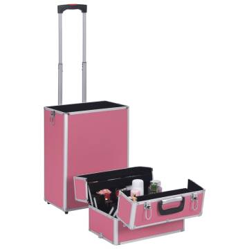 Make-up Trolley Aluminium Pink | Organize Your Cosmetics