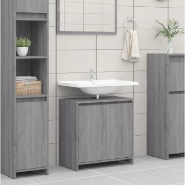 Bathroom Cabinet Grey Sonoma 60x33x61 cm - Stylish Storage