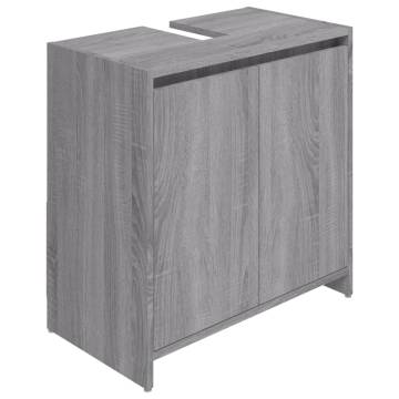 Bathroom Cabinet Grey Sonoma 60x33x61 cm - Stylish Storage