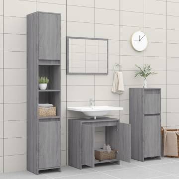 Bathroom Cabinet Grey Sonoma 60x33x61 cm - Stylish Storage