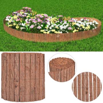 Bark Fence 1000x30 cm - Natural Garden Barrier | HipoMarket