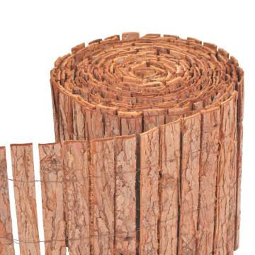 Bark Fence 1000x30 cm - Natural Garden Barrier | HipoMarket