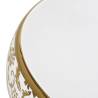 Countertop Basin White and Gold Oval Ceramic - Chic Design