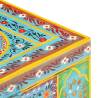 Hand Painted Storage Box - 50x40x40 cm Solid Mango Wood