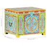 Hand Painted Storage Box - 50x40x40 cm Solid Mango Wood