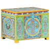 Hand Painted Storage Box - 50x40x40 cm Solid Mango Wood