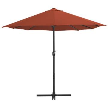 Terracotta Outdoor Parasol with Aluminium Pole | 460x270 cm