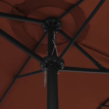 Terracotta Outdoor Parasol with Aluminium Pole | 460x270 cm