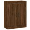 Elegant Brown Oak Wall Mounted Cabinets - 2 pcs | Hipo Market