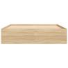 Sonoma Oak Bed Frame 160x200 cm - Chic & Functional Design