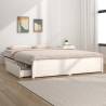 Bed Frame with Drawers White 140x190 cm Colour white Size 140 x 190 cm 