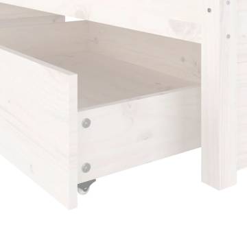 Stylish White Bed Frame with Drawers - 140x190 cm | HipoMarket