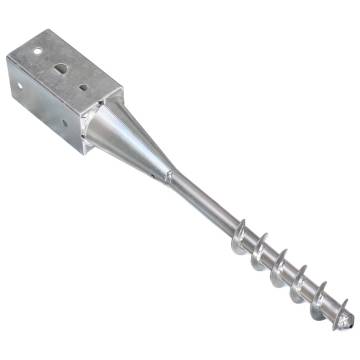 Ground Spikes 2 pcs Silver - Durable Galvanised Steel