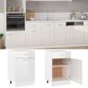 High Gloss White Drawer Bottom Cabinet - 50x46x81.5 cm