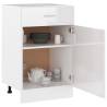 High Gloss White Drawer Bottom Cabinet - 50x46x81.5 cm