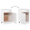 High Gloss White Drawer Bottom Cabinet - 50x46x81.5 cm