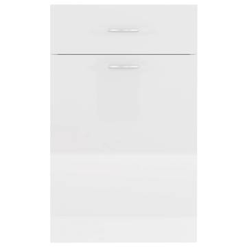 High Gloss White Drawer Bottom Cabinet - 50x46x81.5 cm