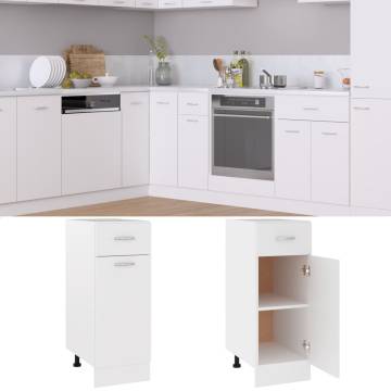 Drawer Bottom Cabinet White 30x46x81.5 cm | Hipomarket