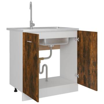 Sink Bottom Cabinet Smoked Oak - Stylish Storage Solution