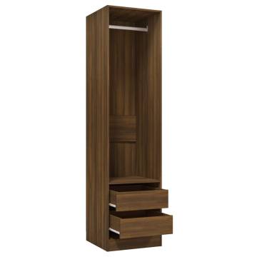 Wardrobe with Drawers - Brown Oak Engineered Wood | Hipomarket