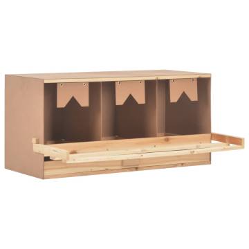 Chicken Laying Nest - 3 Compartments, Solid Pine - Hipomarket