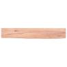 Wall Shelf Light Brown 60x10x2 cm Solid Oak - Rustic Style