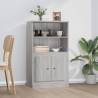 Highboard Grey Sonoma 60x35.5x103.5 cm Engineered Wood Colour grey sonoma Quantity in Package 1 