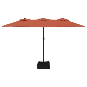 Double-Head Parasol Terracotta 449x245 cm | Hipomarket