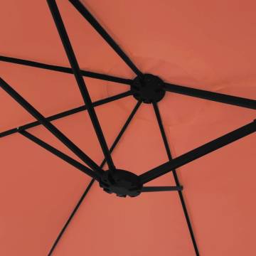 Double-Head Parasol Terracotta 449x245 cm | Hipomarket