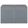 Garden Storage Box Grey PP Rattan 180 L - Durable & Stylish