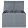 Garden Storage Box Grey PP Rattan 180 L - Durable & Stylish