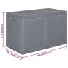 Garden Storage Box Grey PP Rattan 180 L - Durable & Stylish