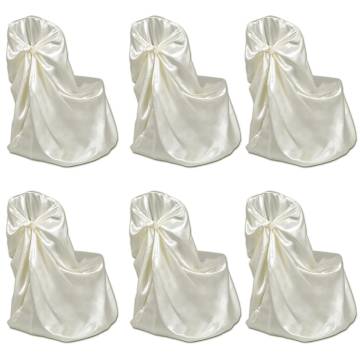 Cream Chair Covers for Weddings - 12 pcs | HipoMarket