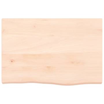 Wall Shelf 60x40 cm - Untreated Solid Oak | Hipo Market