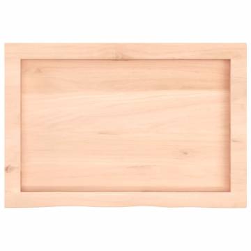 Wall Shelf 60x40 cm - Untreated Solid Oak | Hipo Market