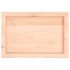 Wall Shelf 60x40 cm - Untreated Solid Oak | Hipo Market